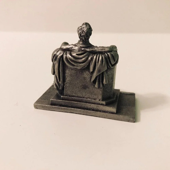 Vtg Lincoln Memorial Pewter Souvenir Figurine Paperweight Washington DC WAPW - Picture 5 of 12